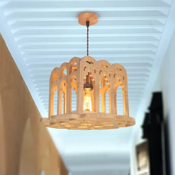 Lámpara de techo de madera maciza Mezquita