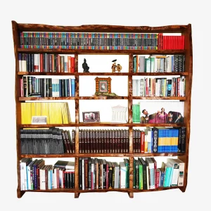 Biblioteca librería hecha con madera noble