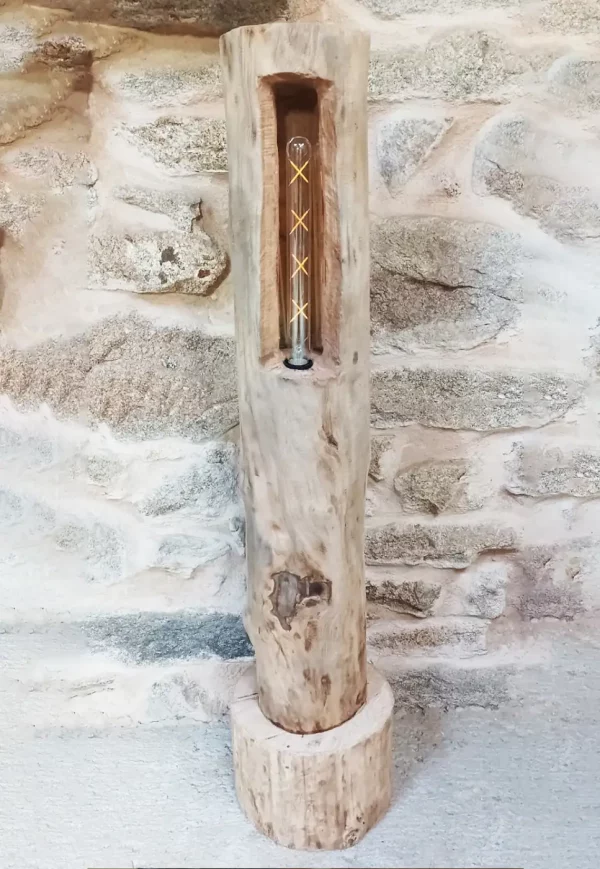 Lámpara de pie madera